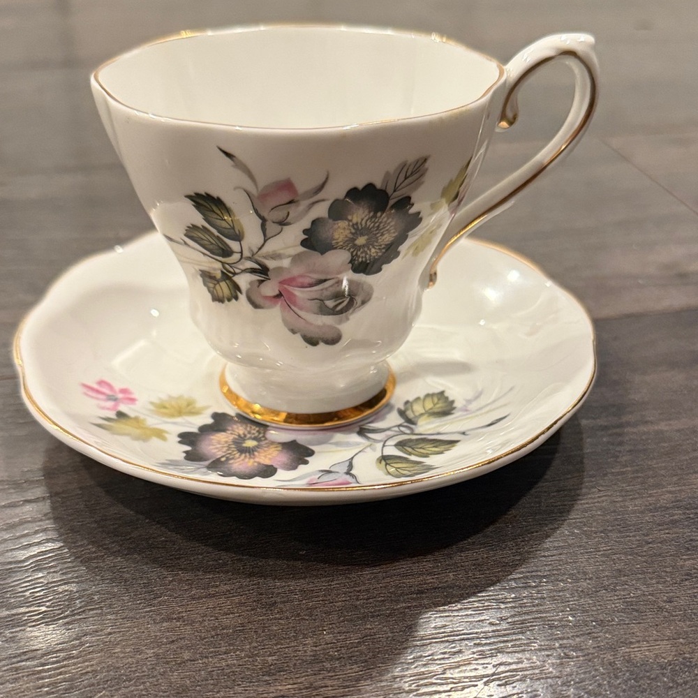 Floral Teacup and Saucer Set